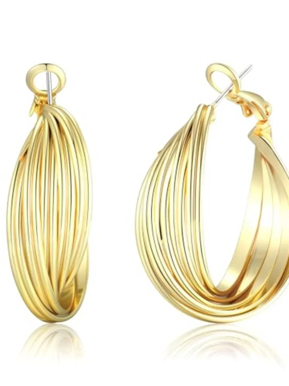 Chunky Hoop Huggie Dangle Tassel Pearl Bow Heart Charm Stud Cilp-on Earrings